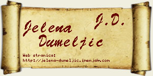 Jelena Dumeljić vizit kartica